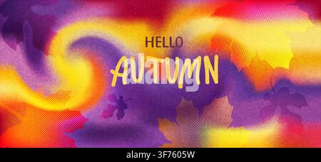 Beautiful autumn sale background featuring colorful fall leaves in warm ...