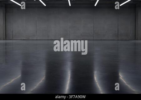 Texture – solid, modern concrete wall and floor in modern architecture. Stock Photo