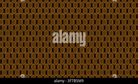 golden hexagon mosaic background animation: Independent tiles flip through light and shadow like a coordinated premium mechanical display rendered as Stock Vector