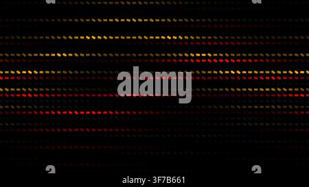 German flag red black gold particle background: Rectangular confetti follows three curved national-color ribbon paths rendered as an editable red blac Stock Vector
