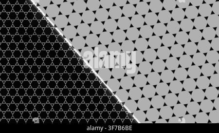 monochrome hexagon grid motion background: Fast oblique wipes cut between different scales of monochrome hex grids rendered as a monochrome geometric Stock Vector