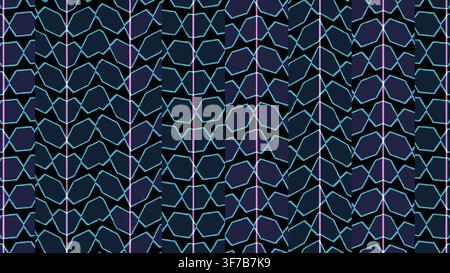hexagonal prism pattern background: Broad sections of a prism-patterned plane hinge up and down in a graphic origami motion rendered as an editable ne Stock Vector