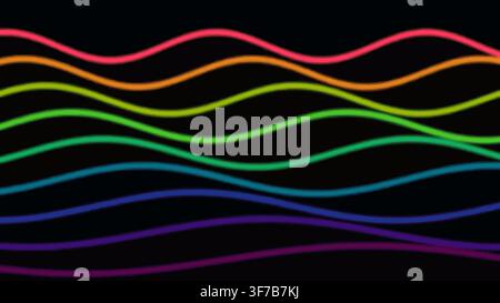 RGB spectral distortion background: Layered spectral dunes float in slow parallax with separated ghost contours and dark atmospheric depth rendered as Stock Vector