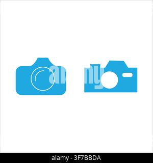camera icon set -photography ,multimedia flat vector collection Stock Vector