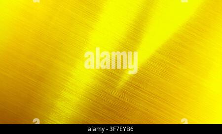 Abstract Brushed Gold Metal Texture with Soft Light Reflection Stock Photo