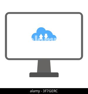 Cloud File Upload Interface with Upward Arrows for Online Data Transfer Stock Vector