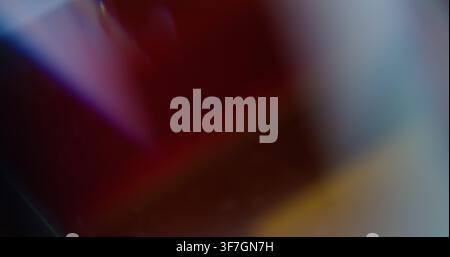 Neon color gleam. Blur rainbow art. Yellow purple blue glisten texture optical light vivid glass leak on abstract vibrant background. Stock Photo