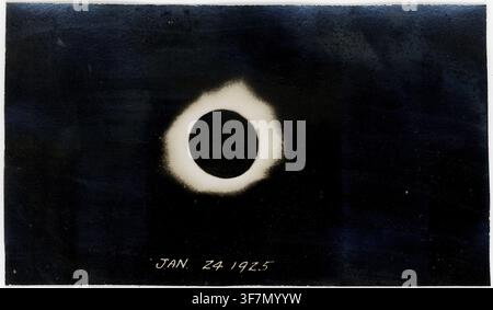 Solar eclipse, eclipse, total, USA, 24.1.1925 Stock Photo