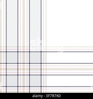 Minimalistic Plaid Tartan Seamless Pattern Design in pink and grey for fashion and home textiles Stock Vector