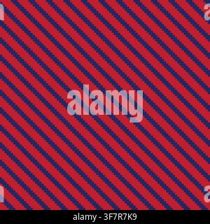 Diagonal Stripes Knitting seamless pattern design in red and navy for fashion and home textiles, graphics, knitwear and backgrounds Stock Vector