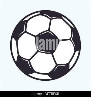 Soccer ball vector icon, Soccer ball icon. Soccer ball svg, Football game ball vector. Stock Vector
