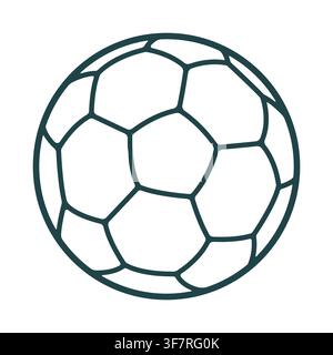 Soccer ball outline, Soccer ball icon, Soccer ball svg, Football game ball vector outline. Stock Vector