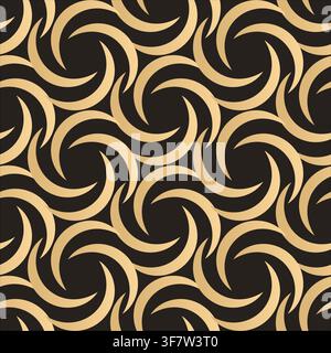 Luxury gold geometric swirl seamless pattern vector background. Stock Vector