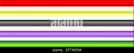 Gradient Color Bars Editable Vector Set for Web Banners, Backgrounds, Branding and Design Stock Vector