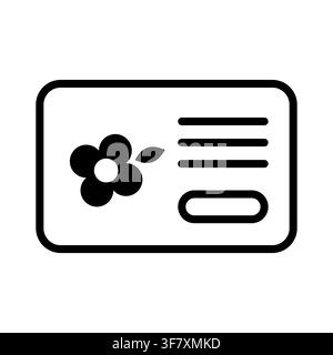 Flower card vector shape features simple tag identity. It represents creative membership sign. eps 10 Stock Vector