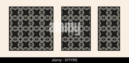 Modern Geometric Lattice Laser Cut Template Stock Vector