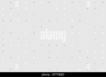 Abstract Seamless Grey Tech Dot Grid Pattern Background Stock Vector