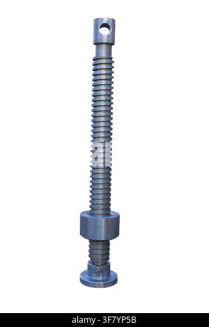 metal threaded support isolated on white background Stock Photo