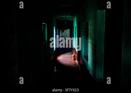Dark hallway. Stock Photo