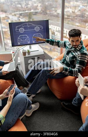 Car Design Blueprint Presentation Stock Photo