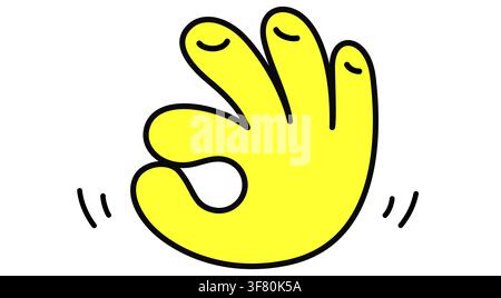 Ok. Hand sign. Gesture fingers Stock Vector