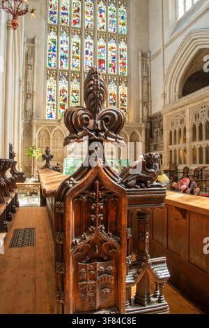 interior of Abbey of Bath, England Stock Photo