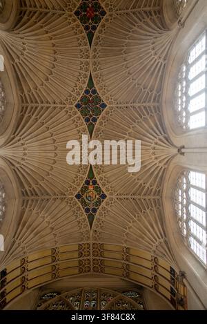 interior of Abbey of Bath, England Stock Photo