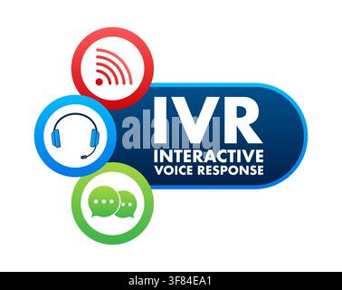 IVR interactive voice response system technology concept Stock Vector