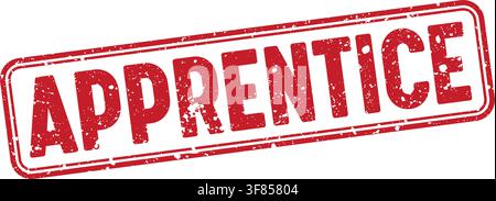 apprentice stamp. apprentice red grunge stamp with no background Stock Vector