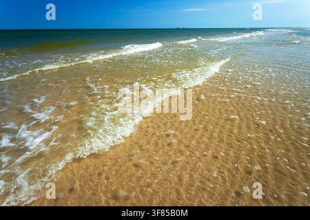 Small waves on the Baltic Sea, summer sunny day Stock Photo