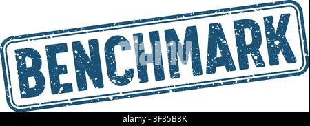 benchmark stamp. benchmark blue grunge stamp with no background Stock Vector