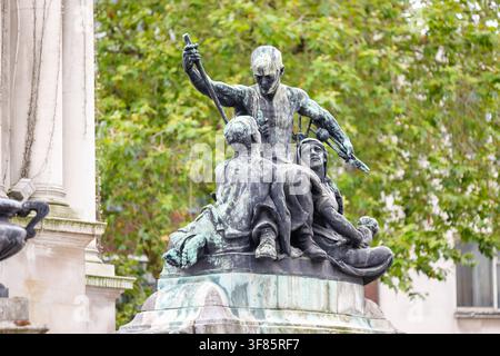 Liverpool Cenotaph war memorial sculpture in St George's Plateau, Liverpool, England. Stock Photo