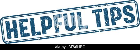 helpful tips stamp. helpful tips blue grunge stamp with no background Stock Vector