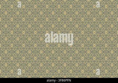 Patterned geometric floral seamless design ideal for elegant backgrounds textiles and decorative graphics Stock Vector