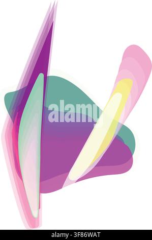 Abstract geometric forms creating light refraction concept Stock Vector