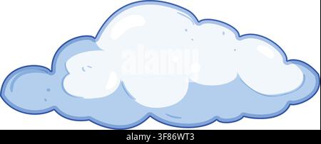 Cartoon sky cloud icon drawing white background Stock Vector