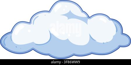 Cloud floating in sky representing weather element Stock Vector