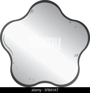 Irregular metal speech bubble frame concept Stock Vector