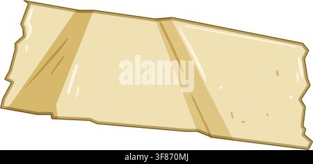 Adhesive tape piece creating copy space element Stock Vector