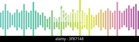 Audio waveform visualizing sound frequency and amplitude Stock Vector