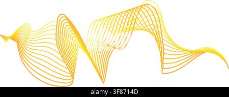 Abstract sound waves forming digital equalizer display Stock Vector