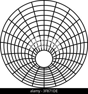 Abstract grid creating a circular tunnel perspective Stock Vector