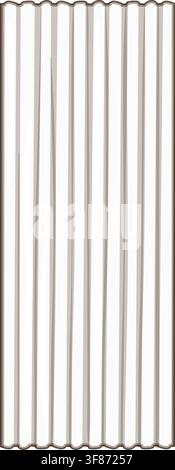 White corrugated plastic panel on a clean background Stock Vector