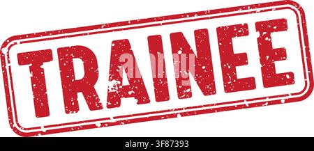 trainee stamp. trainee red grunge stamp with no background Stock Vector