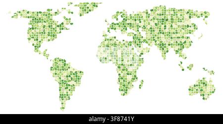 countryside liked urban grid world map with city-block street parcels and organic road networks for modern wall art decor poster decor poster decor Stock Vector