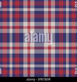 Red Plaid, checkered, tartan seamless pattern suitable for fashion textiles and graphics Stock Vector
