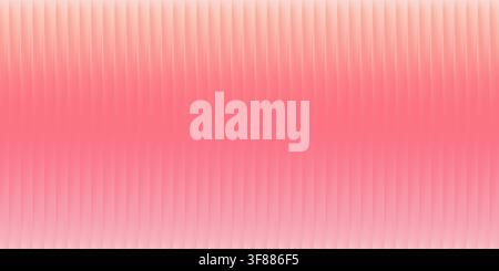 Ribbed glass background with abstract gradient effect. Pink vertical fluted stripes. Blurred futuristic rippled backdrop. Geometric holographic vector Stock Vector