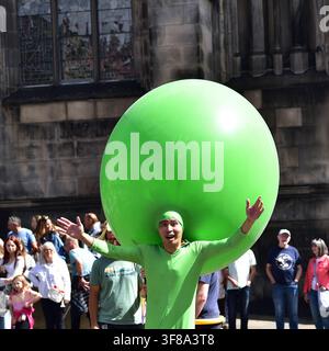 Street Edinburgh Fringe Festival Stock Photo