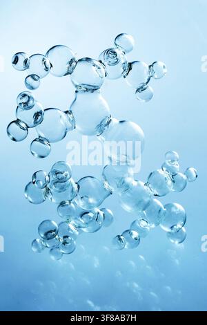 Abstract glass molecule structure representing science and chemistry Stock Photo