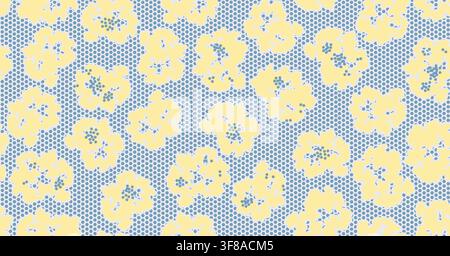 Stylish honey grig seamless pattern with organic shape blots. Beautiful texture. Endless pattern in gentle vintage style . Flowing geometry shapes abs Stock Vector